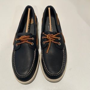 NWT Sperry 2-Eye J.Crew Navy Top Slider Boat Shoes
